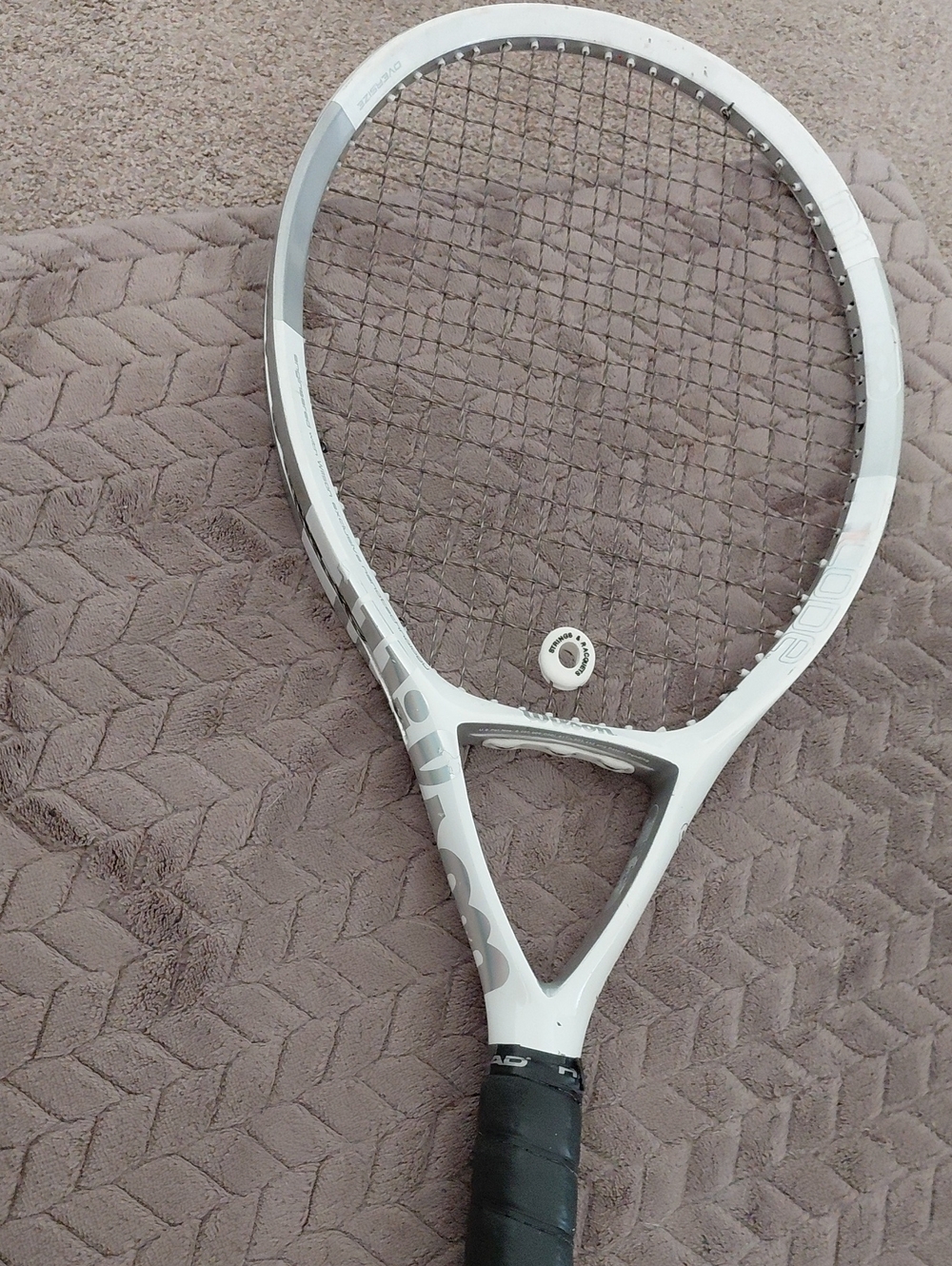 Wilson N1 White Tennis Racket with Gray Accents
